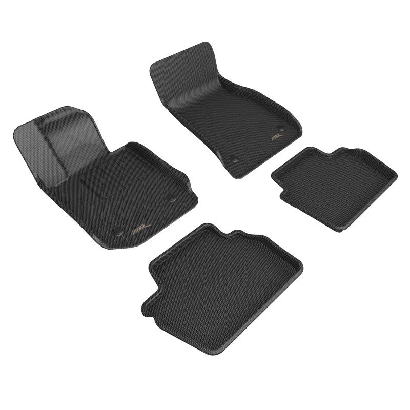 BMW 4 Series Floor Mat Set - Front + Rear - 3D MAXpider - KAGU Series, All-Weather, 4-Piece Set - Black - `21-`22 BMW 4 Series Floor Mat Set - Front + Rear - 3D MAXpider - KAGU Series, All-Weather, 4-Piece Set - Black - `21-`22